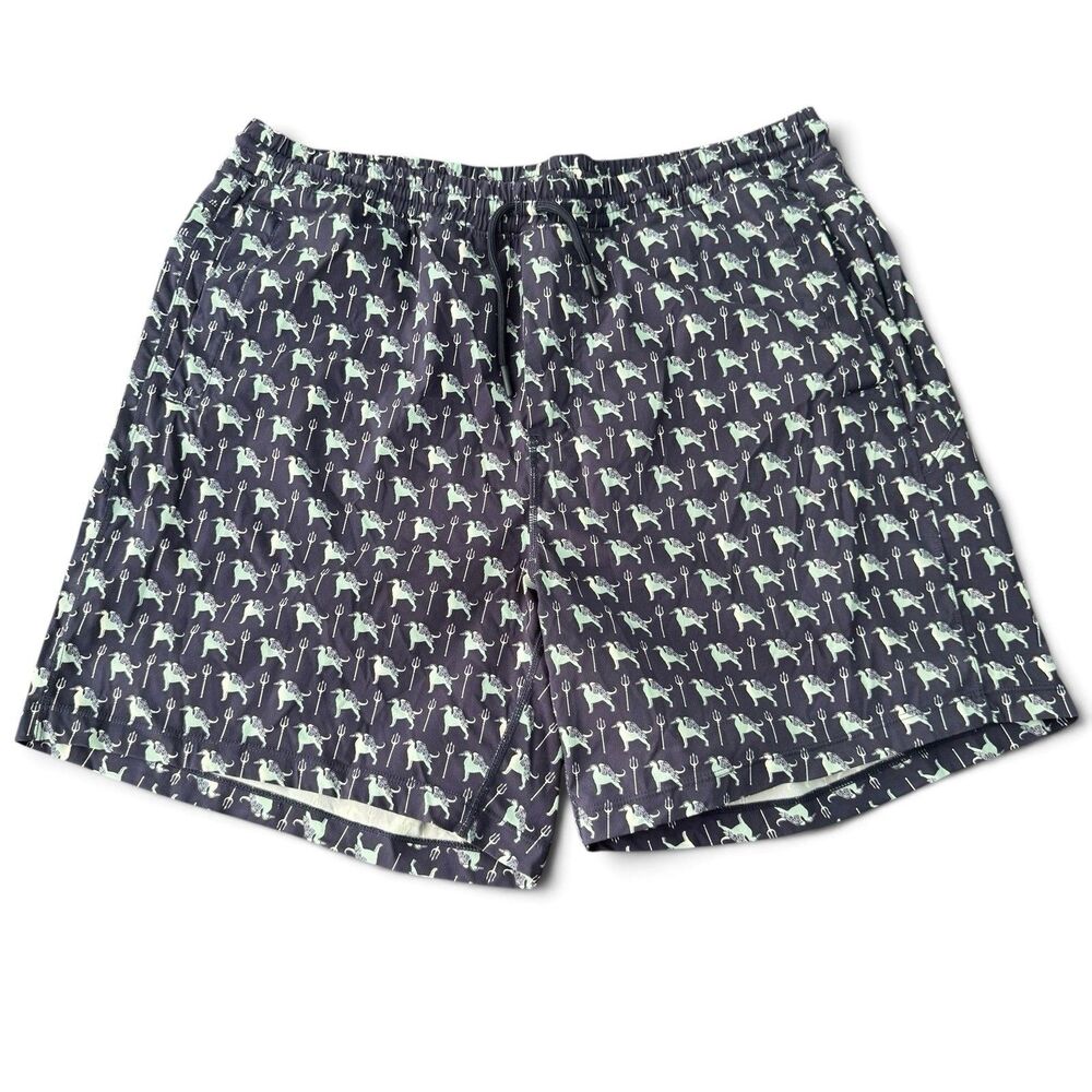Birddogs Boom For Your Boomstick Pegasus Shorts Men XXL Blue AOP Trident Golf